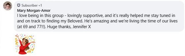 Manifest Love Group Member Testimonial Manifest Love Group Member Testimonial